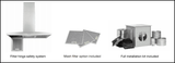 Glem Gqa90Sc 90Cm Quietair Canopy Rangehood Off Board Motor Rangehoods