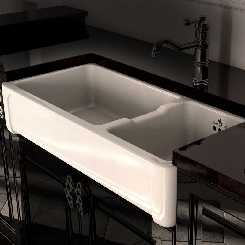Abey Chambord Henri 1 & 1-2 Bowl Ceramic Sink (Special Order)