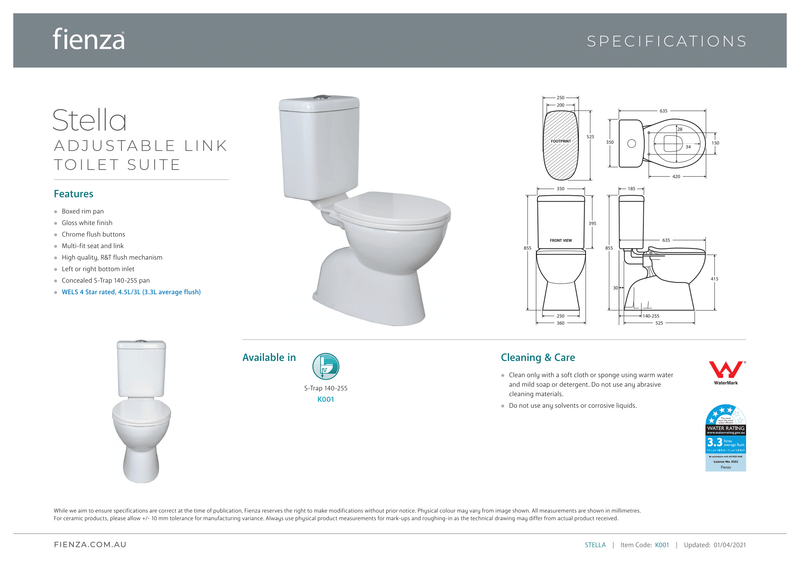 Fienza Stella Adjustable Link Suite