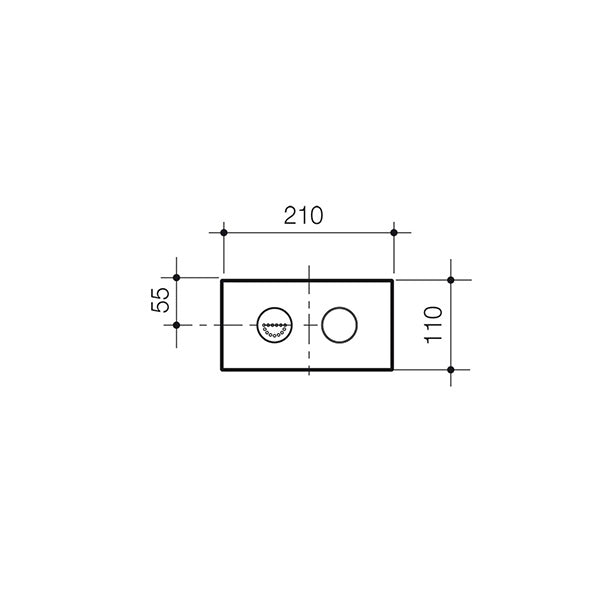 Caroma Invisi Series II Round Dual Flush Plate & Raised Care Buttons - Midnight Dream 237011MD - Special Order