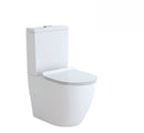 Fienza K002B-2 Koko Rimless Thin Seat S-Trap 160-230mm Back to Wall Toilet, White - Chrome Buttons - Special Order