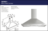 Linea L-Geh9011 90Cm Canopy Range Hood Rangehoods