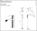 Oliveri Barcelona Ba118500Cr Chrome Basin Mixer Mixers