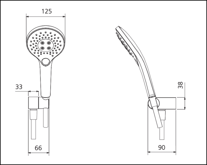 Oliveri Ro147013Bcr Rome Chrome Hand Shower With Bracket - Special Order Showers