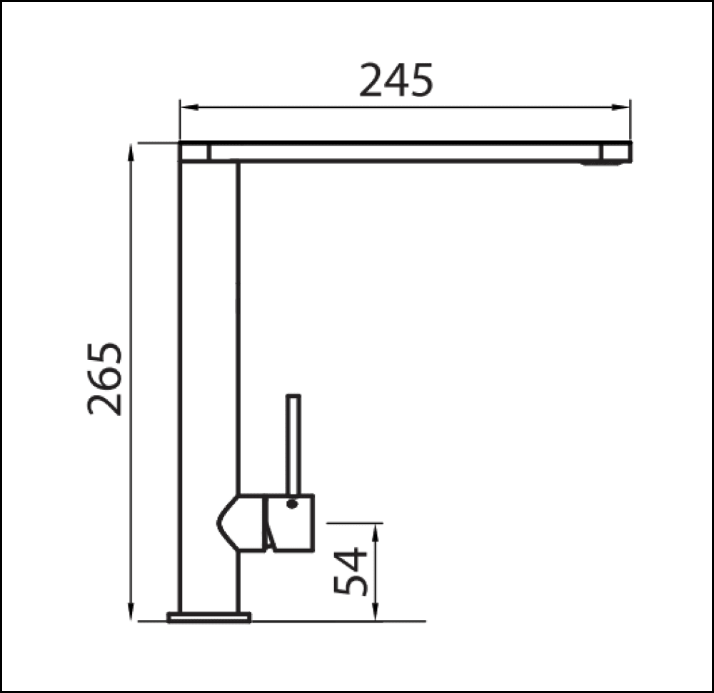 Oliveri Ss2540 Essente Right Angle Mixer Tap Kitchen Taps