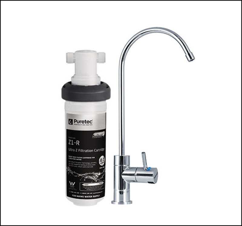 Puretec Z18 Water Filter Kit Undersink With High Loop Led Faucet - Special Order Separate Mixer Taps
