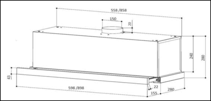 Robinhood Rsh2Ch9Ss High Powered Slide Out Rangehood