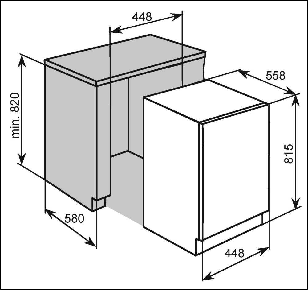 Technika TDX4INT5 45cm Integrated Dishwasher SA Appliance Warehouse