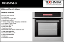 Technika To105Pss-3 60Cm Pyrolytic Electric Stainless Steel Oven Oven