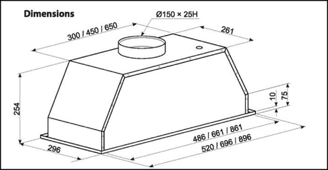 Technika Tur70S 70Cm Under Mount Range Hood Undermount Rangehoods
