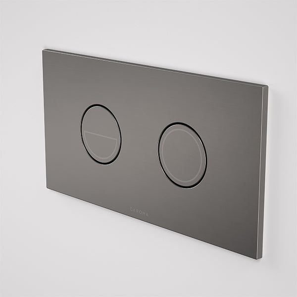 Caroma Invisi Series II Round Dual Flush Plate & Buttons Gunmetal 237088GM - Special Order