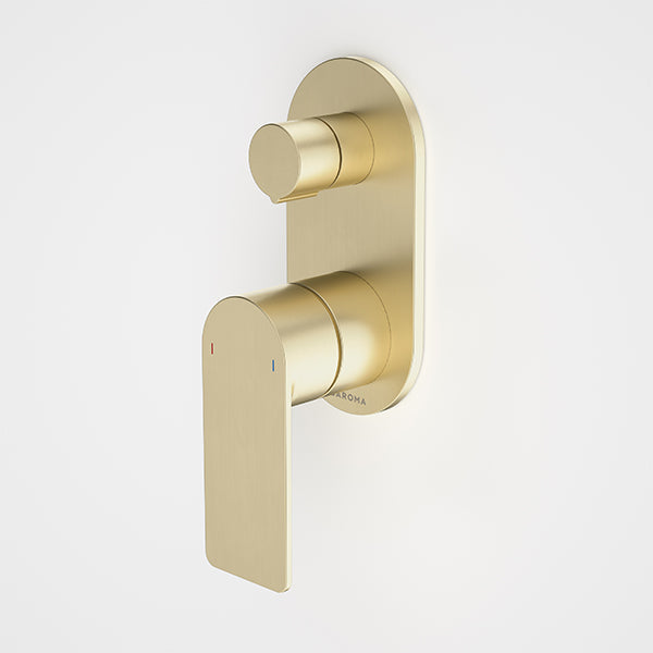Caroma Urbane II Bath/Shower Mixer with Diverter Round Brushed Brass 99656BB - Special Order