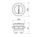 Caroma Urbane II Cistern Flush Button Matte Black 687071B - Special Order