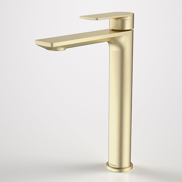 Caroma Urbane II Low Lead Tower Basin Mixer Brushed Brass 98609BB6AF - Special Order