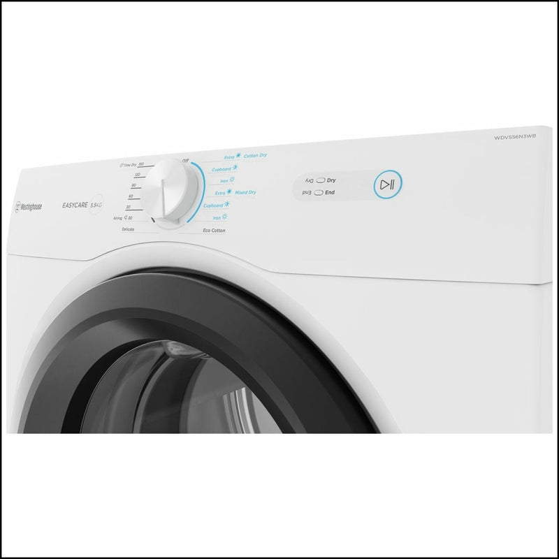 Westinghouse Wdv556N3Wb 5.5Kg Vented Clothes Dryer - Seconds Stock Standard Dryers