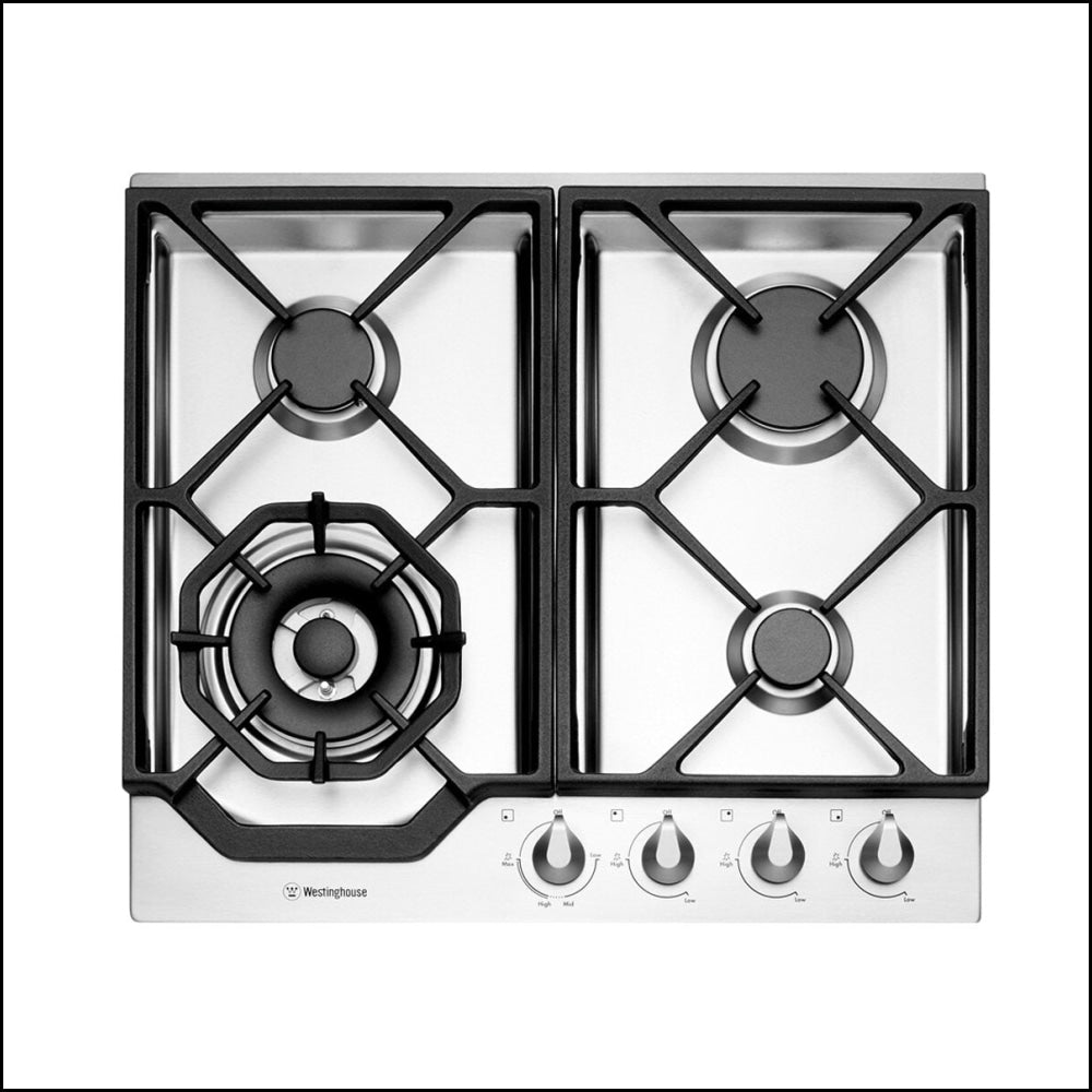 Westinghouse WHG646SB 60cm 4 Burner Natural Gas Cooktop Ex Display